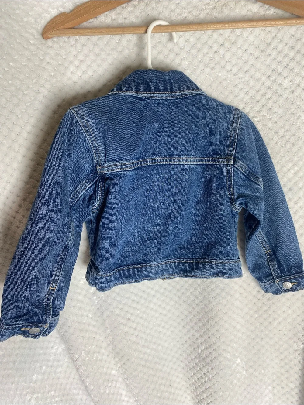 Old Navy Girls' Blue Denim Jacket with Star Patch Pockets